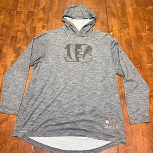Nike Cincinnati Bengals Hoodie shirt XL Gray Dri-FIT NFL Long Sleeve Performance